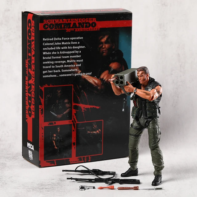 NECA Commando Schwarzenegger John Matrix PVC Action Figure Model Collection Gift Toy