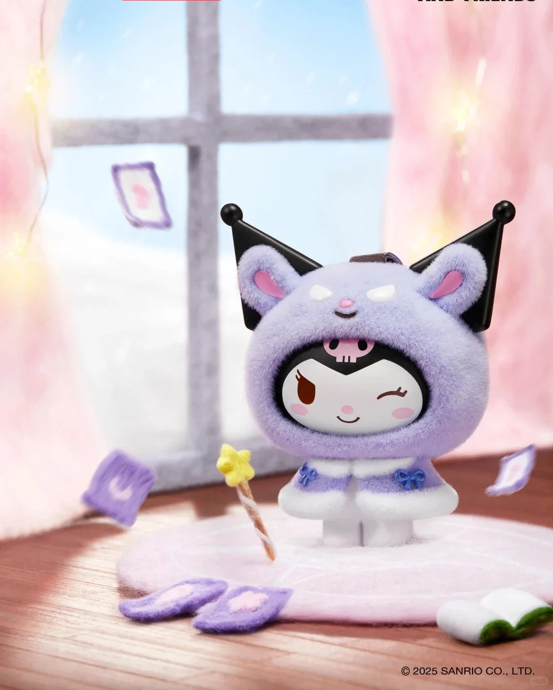 NEW Original Little Cape Series Blind Box Kuromi Kt Flocked Keychain Face Changing Fashion Toy Bag Charm Cute Christmas Gift