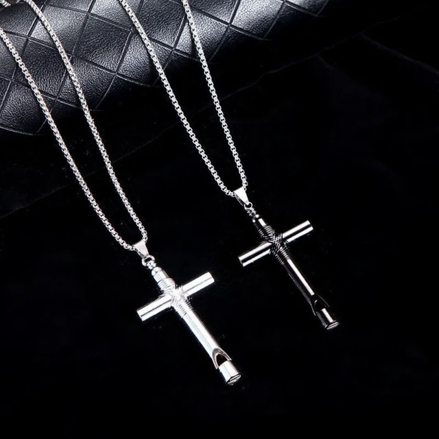 Louis Vuitton Lv Whistle Chain Pendant Necklace Silver