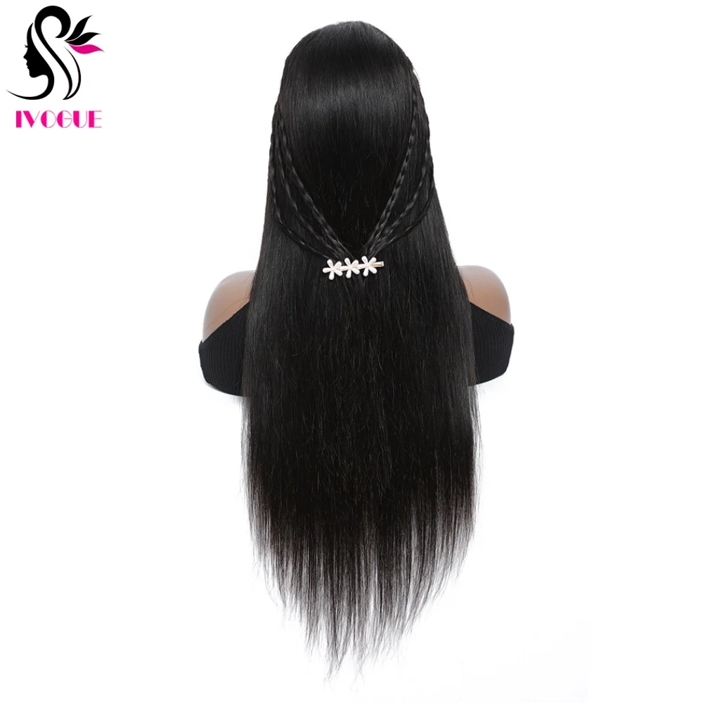 26" 5"x5" Silk Top Wig Human Hair Silk Base Closure Wig Straight Peruvian Remy Hair Glueless Lace Natural Black for Women human hair wig