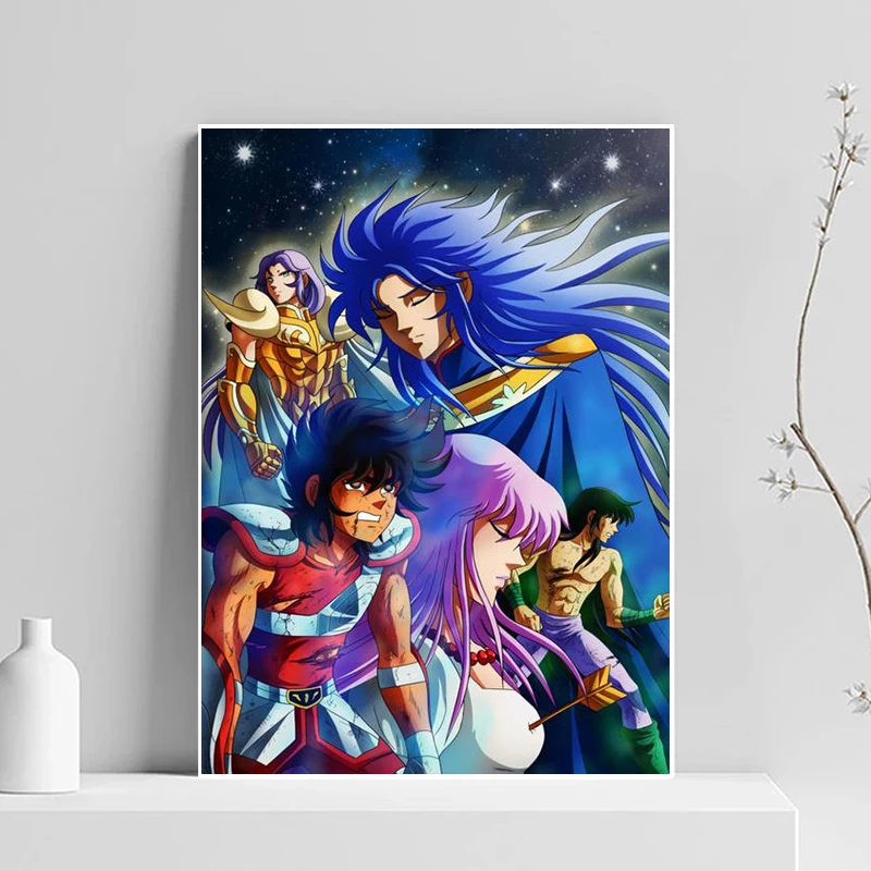 Saint seiya saiki os sete pecados mortais anime japonês arte da parede  poster imprime pintura em tela imagem decoração sala de estar unframe -  AliExpress