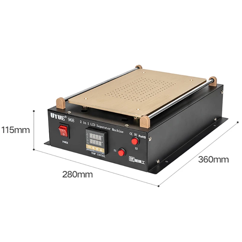 Build-in Air Dual Pump Vacuum Pump LCD Screen Separator For 14 inches Tablet Repair Machine