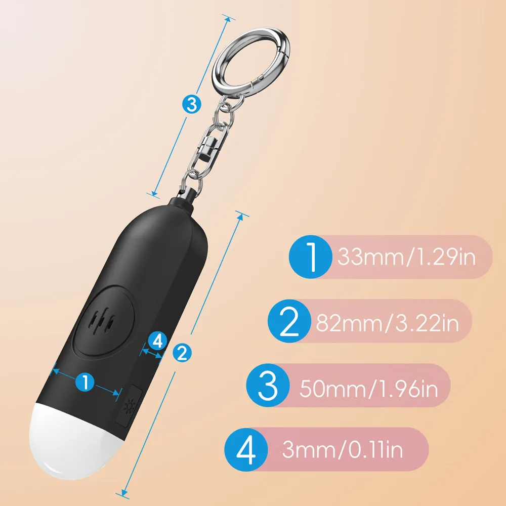AIYATO Locator Emergency SOS 130DB Personal Alarm Self Defense Emergency Button Or Pull Pin Alert Device Work With Apple Find My