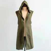 Pardessus médiéval pour hommes, tunique à capuche en lin, Cape Renfaire, cosplay LARP Ranger 6