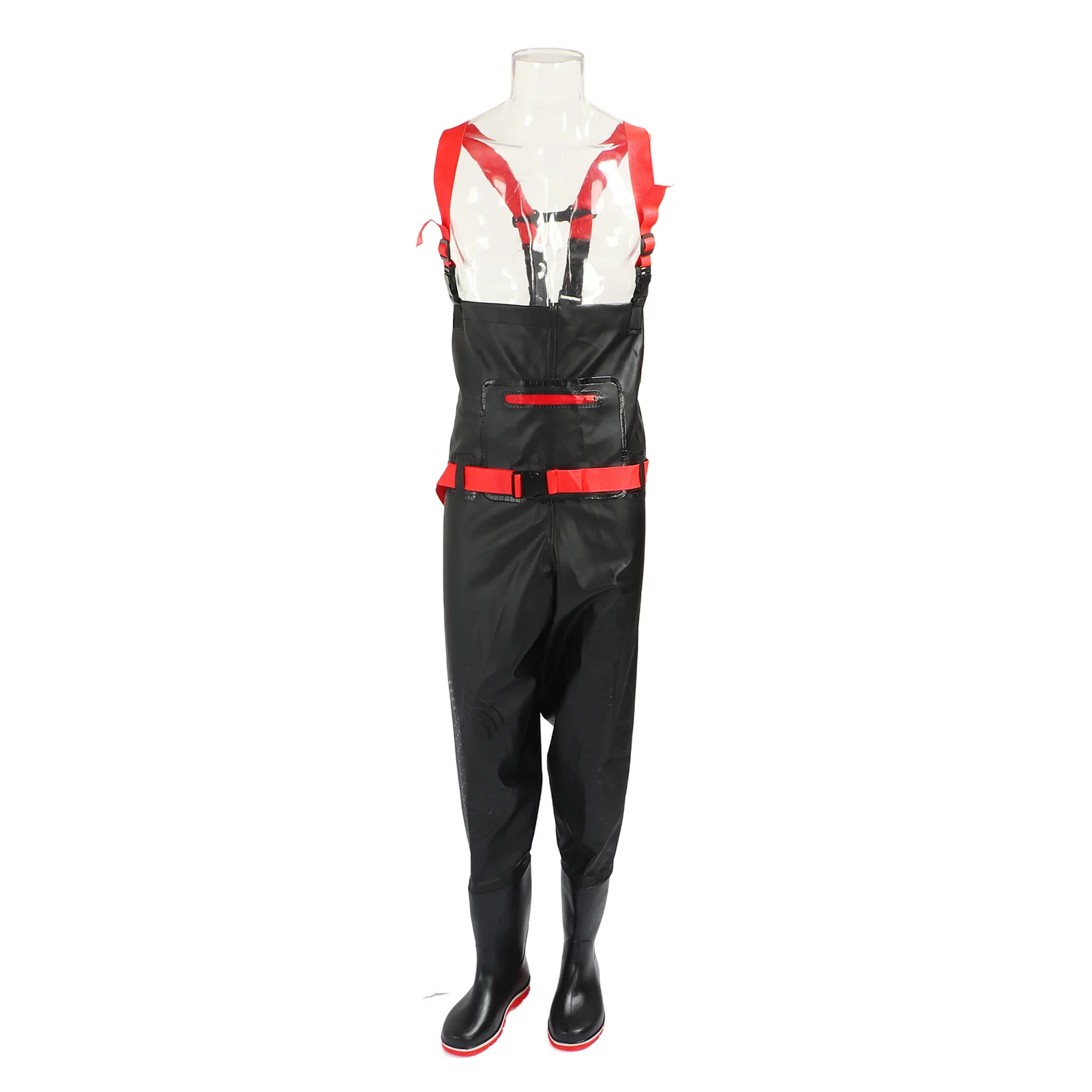 Chest Wader PVC Lightweight Waterproof Fishing Wading Pants with Anti Slip Boots for Men Women Bootfoot Wader Chest Wading Pants