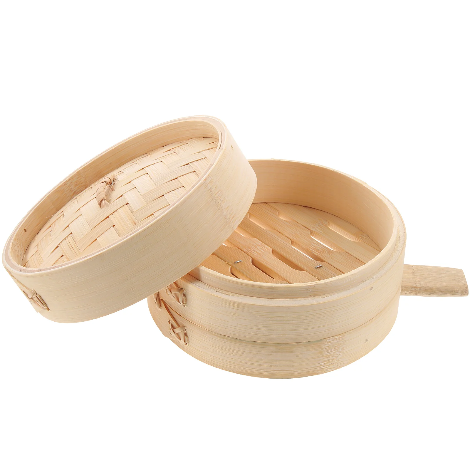 

Bamboo Steamer for Steamed Dumplings Kitchen Accessory Practical Bun Basket With Cover Cooking Tool Food Steaming Safe