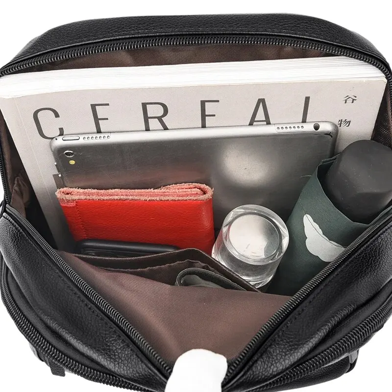 حقائب ظهر جلدية فاخرة مصممة للنساء والفتيات، تتميز...