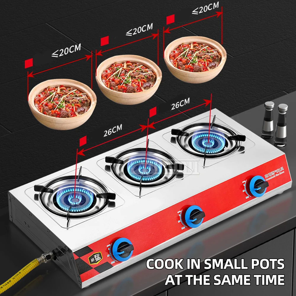 Kitchen Gas Stove Cooktop Multi Burners Desktop Commercial Gasbrenner Encimeras De Gas Para Cocinas