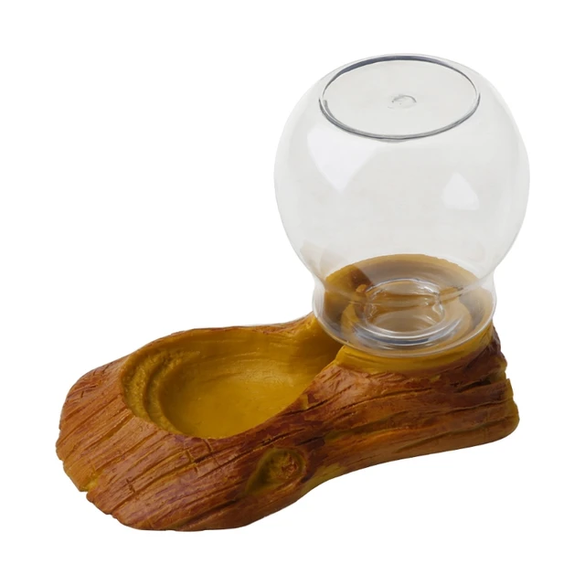 Reptile Amphibian Automatic Waterer Feeder Basin Simulation Tree Bark Turtle Lizard Drinking Bowl Fountains Landscaping 5
