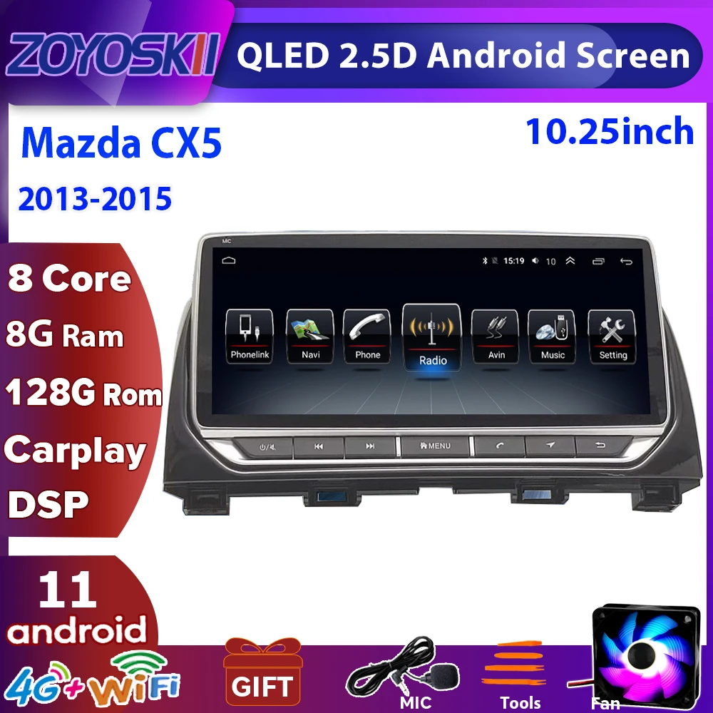 10.25 Inch Car Radio Cx5 Android 11 Multimedia Auto Radio Bluetooth