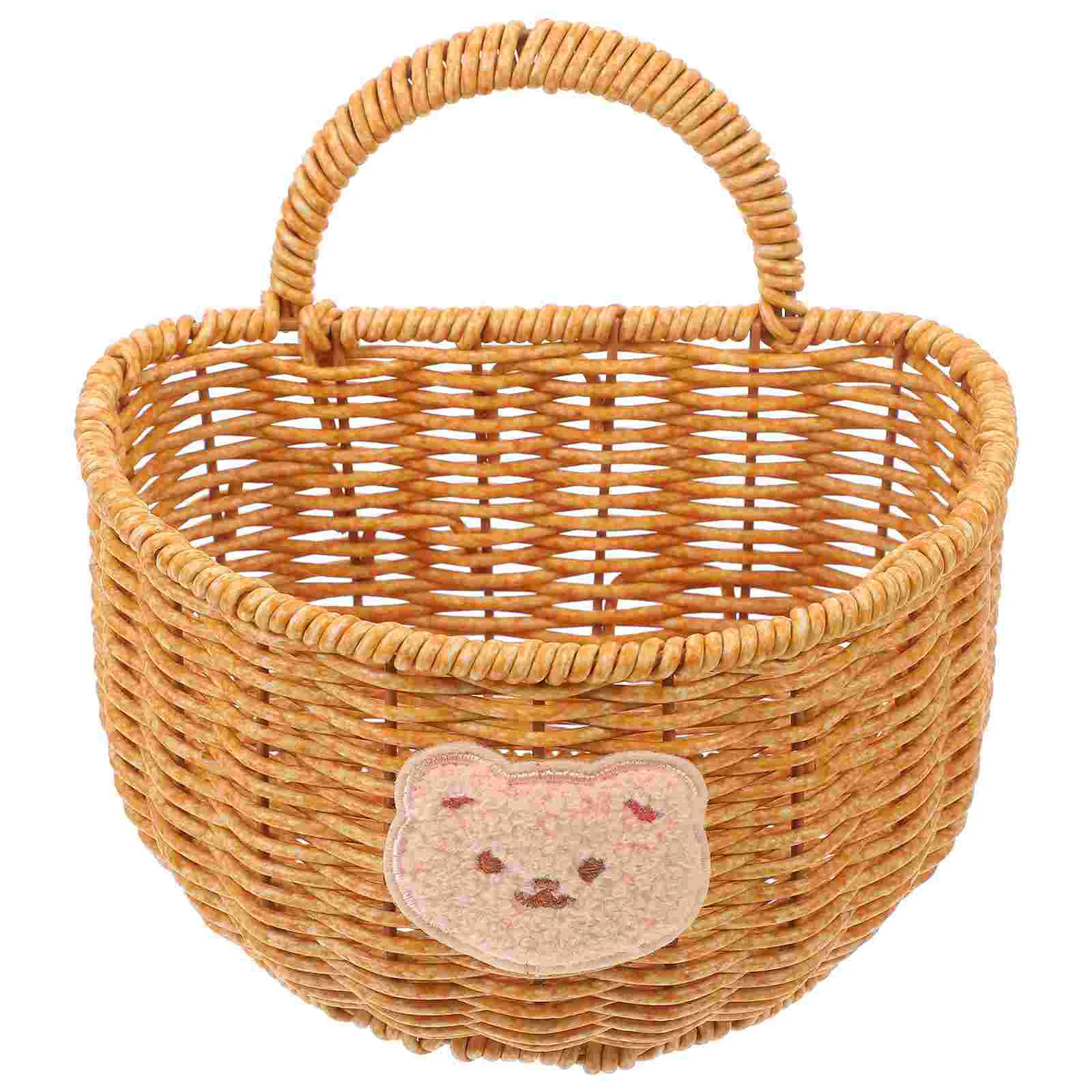 

Kitchen Storage Basket Wall Garlic Racks Vegetable Woven Baskets Large for Iron Ginger