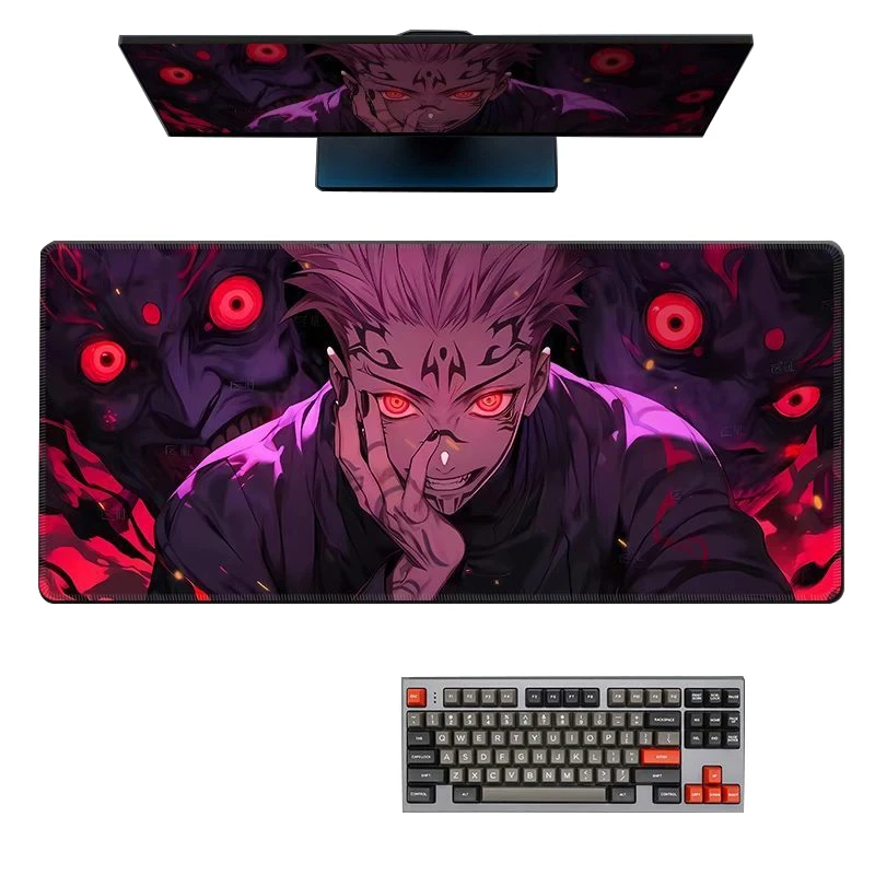Xinchangda Gojo Satoru Tapis De Souris Geto Suguru/Fushiguro Toji Anime Cartoon Tapis De Souris En Caoutchouc Antidérapant Pour Ordinateur De Bureau PC Portable Bureau 40 X 90 Cm