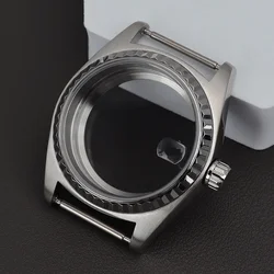 Enhanced 38mm Watch Case with Fluted Curved Bezel and 100m Water Resistance - NH35 NH36 (Glass Back A1)