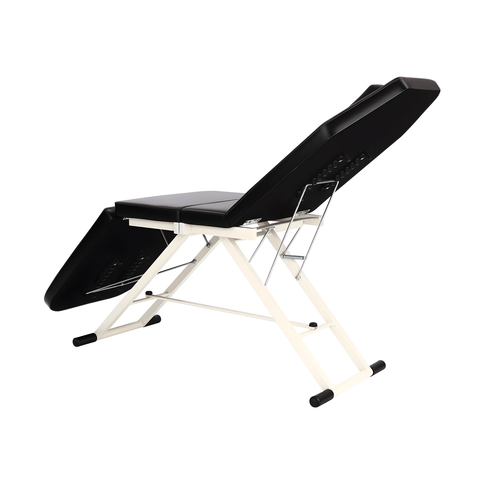 Tragbarer Klappbarer Spa-Stuhl Schwarz 3-fach Faltbare Massageliege Tragfähigkeit 200-250kg PU Für Krankenhäuser, Schönheitssalons, Spa – Detail 12