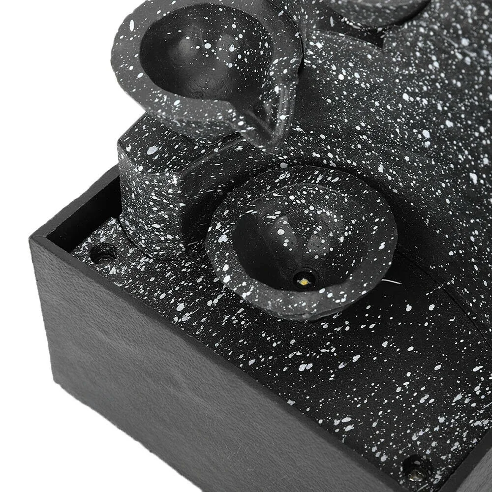 

Perfect Desk Decoration Indoor Tabletop Fountain Water Feature LED Lights, Unique Design, USB Or Battery Option