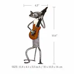 Charming Three Cat Metal Music Band Ornament - Modern Home Decor Gift (Guitar)
