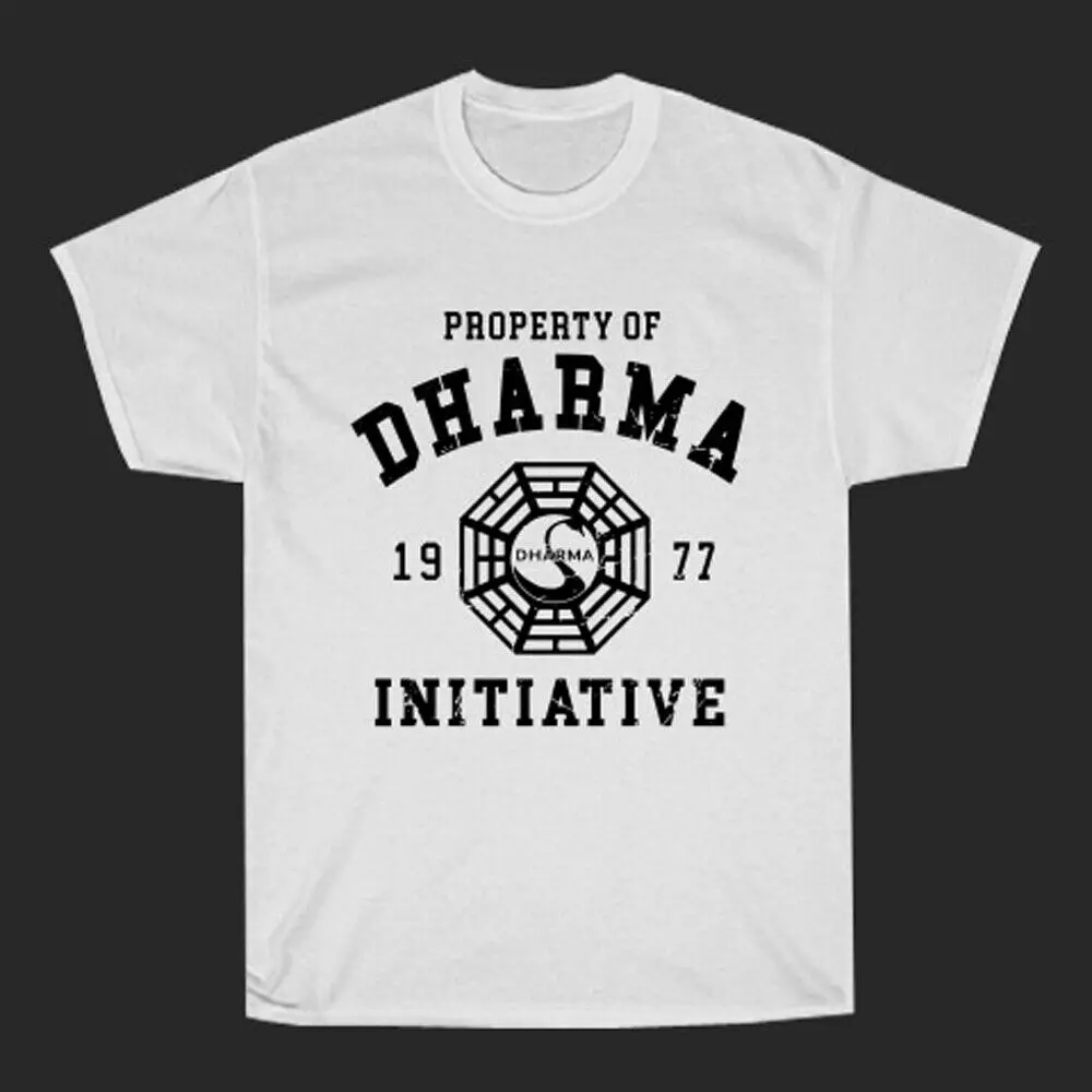 

Футболка для ТВ-шоу DHARMA Enterprise 1977, хлопковые футболки, роскошные брендовые винтажные футболки большого размера