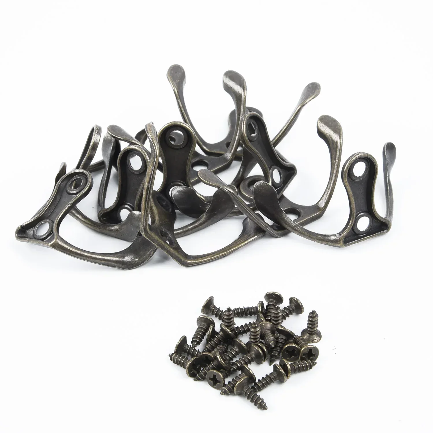 Wall Door Hooks Zinc Alloy Hook Hanger For Key Clothes Coat Hat Bag Towel Home Storage Organization 10PCS storage hook door hook