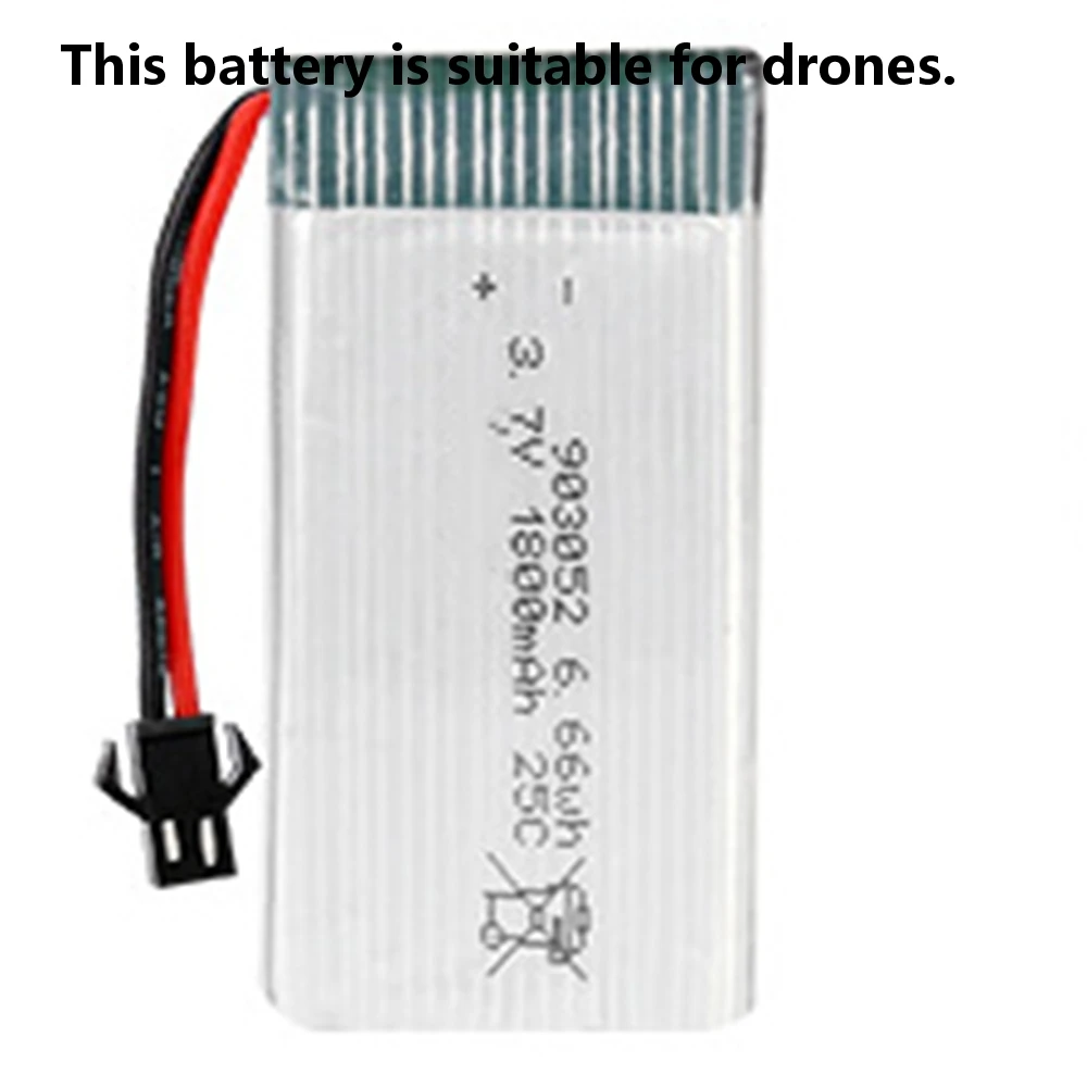 

Rechargeable 3.7V 903052 25C 1800Mah Li-Polymer Li Battery For X5Sc X5Sw Rc Drone H107D Helicopter Models X5C X3 X4