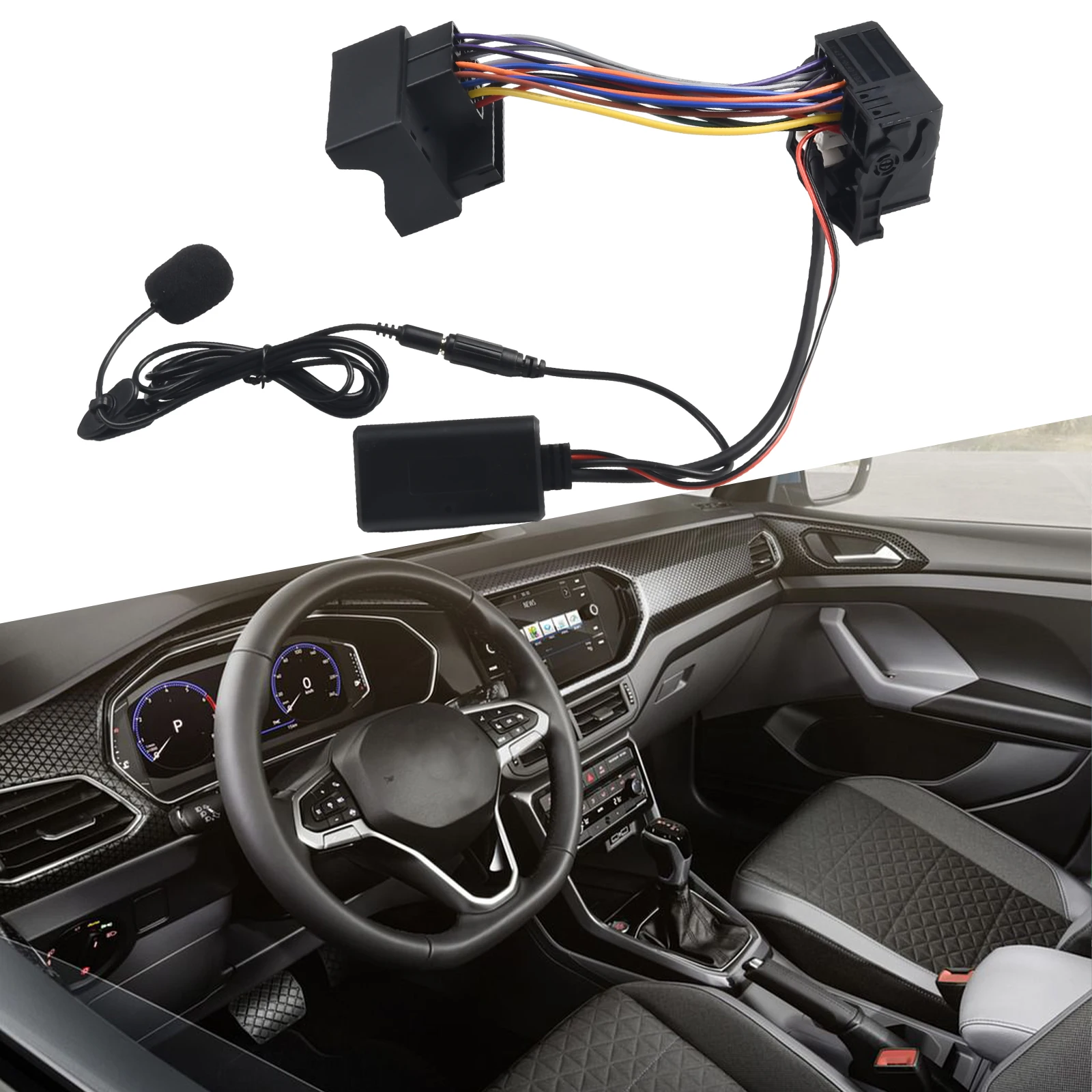 

5-12V Bluetooth Cable Adapter Module Radio AUX Receiver Cable Adapter For RCD510 RCD210 MA2262 For Skoda