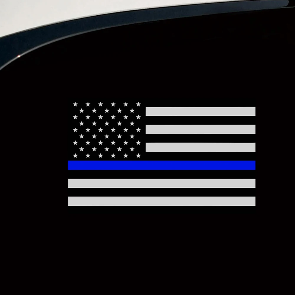 

Blue Lives Matter American Thin Line Flag 5'' X 3" Car Decal Sticker Car Stickers Universal Image Car Sticker American Flag