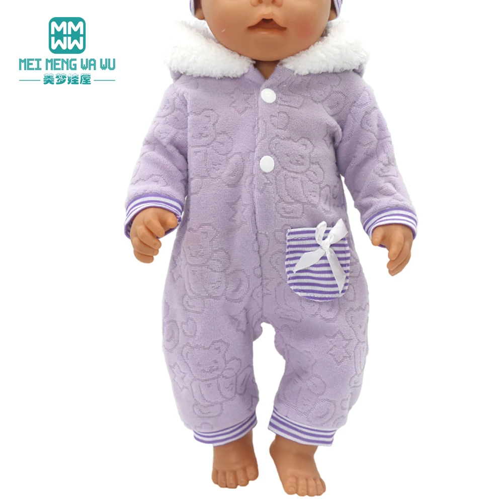 Clothes for Dolls Fits 43cm Toy New Born Doll american doll Fashion cotton jacket pink rose red white purple
