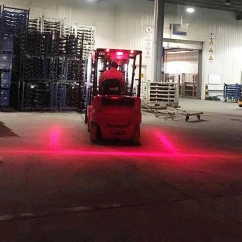 

5X Waterproof 30W LED Forklift Truck RED Line Warning Lamp Safety Working Light