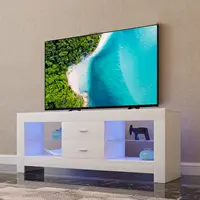 Низкоглянцевый белый телевизор со светодиодной подсветкой и ящиками 130 x 50 x 35 см — изображение 6