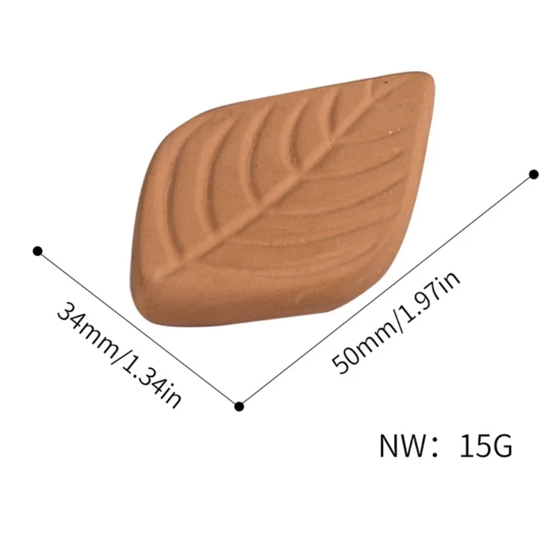 10Pcs Leaf Clay Hydrostone Terracotta Humidifying Stone Smoke Cigars Humidifier
