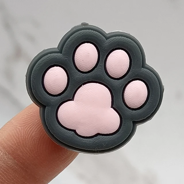 Cat Dog Paw PVC Shoe Buckle Accessories Funny DIY Colorful Animal Paws Shoes Decoration Jibz For Crocs Charms Kids Party Gift G