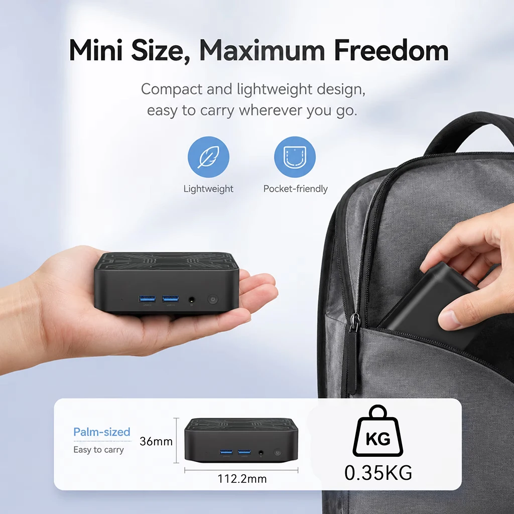 새로운 미니 PC 휴대용 게이머용 16GB RAM 인텔 코어 i3-6006U 미니 컴퓨터 512GB 1TB SSD 1000M 이더넷 게이밍 PC 데스크탑