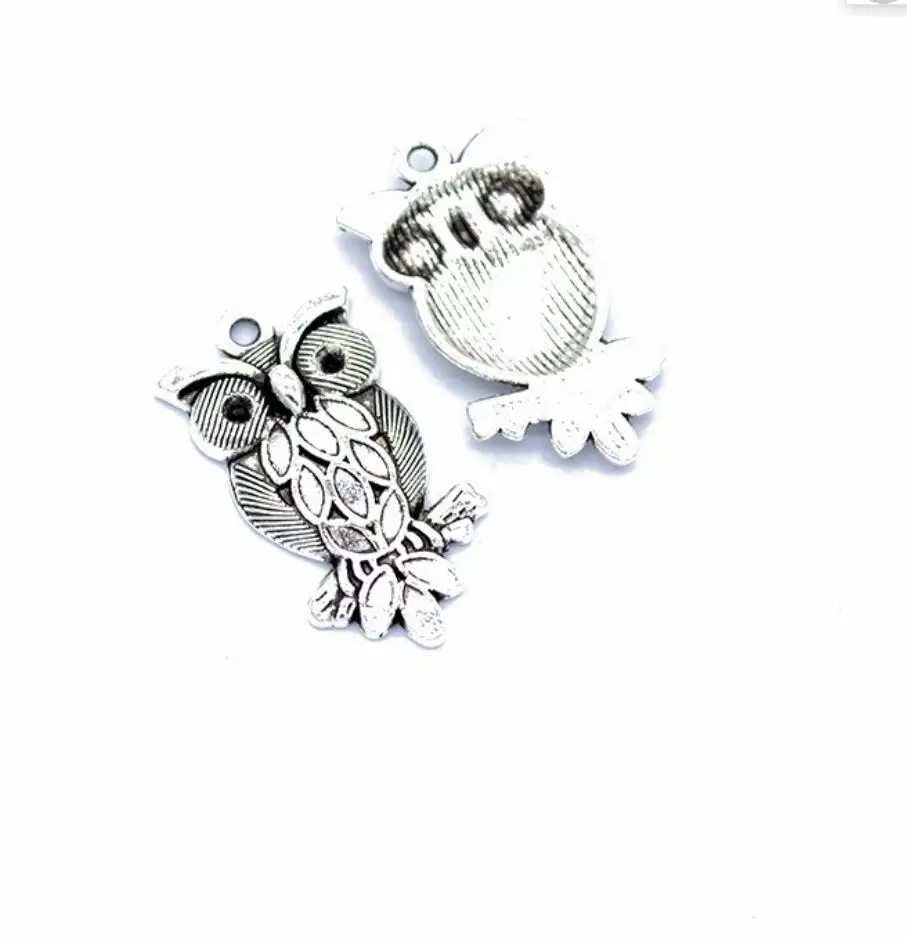 35pcs 30*16mm Animal Charm Owl Pendant 3 Colors DIY Retro Jewelry Bracelet Necklace Charms Pendant F0314