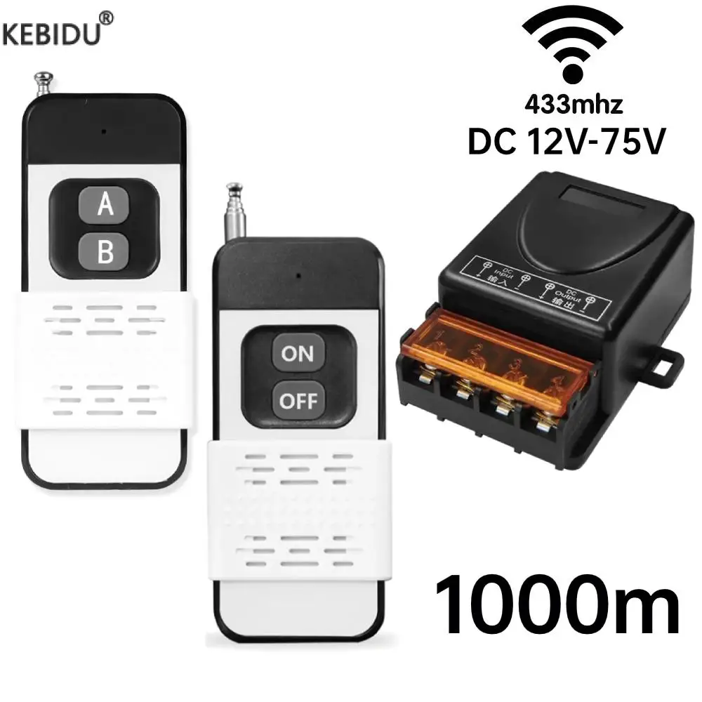 433MHz 12V 24V 72V On/Off Wireless Remote Control Switchs For Electric Appliance - Foto 8