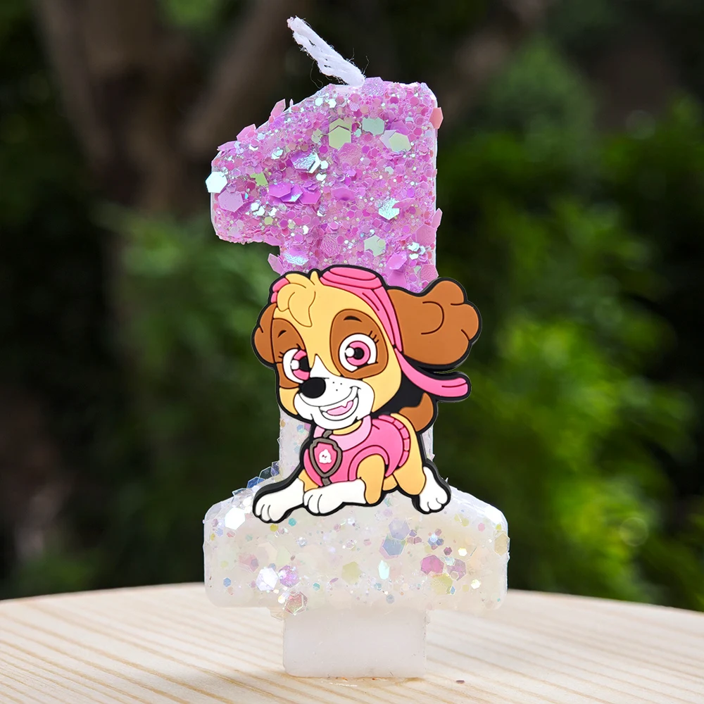 Anime Paw Patrol Kerze Nummer 0-9 Geburtstagstorten-Dekoration Geburtstagsparty Tortendekoration Baby-Shower-Dekoration Geschenk – Detail 29