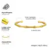 Prjewel Wear-resistant Stainless Steel Bracelet For Women Gold Color Waterproof Bamboo Knot Open Bracelet For Girls Party Gifts 3
