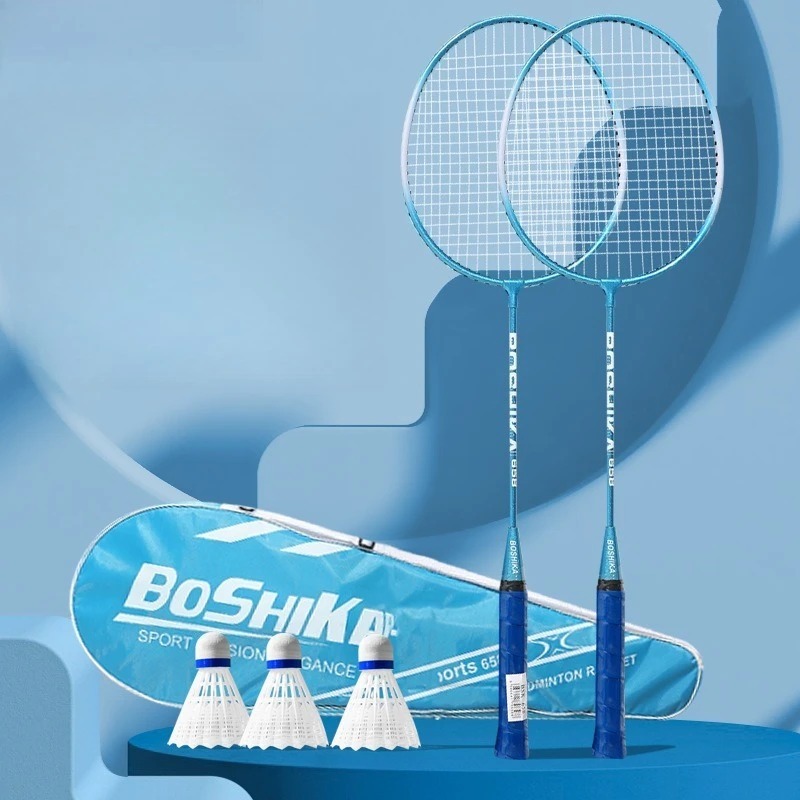 Badminton Racket Beginner Children Adult Set Iron Alloy Home Leisure Sports Style Badminton Racket