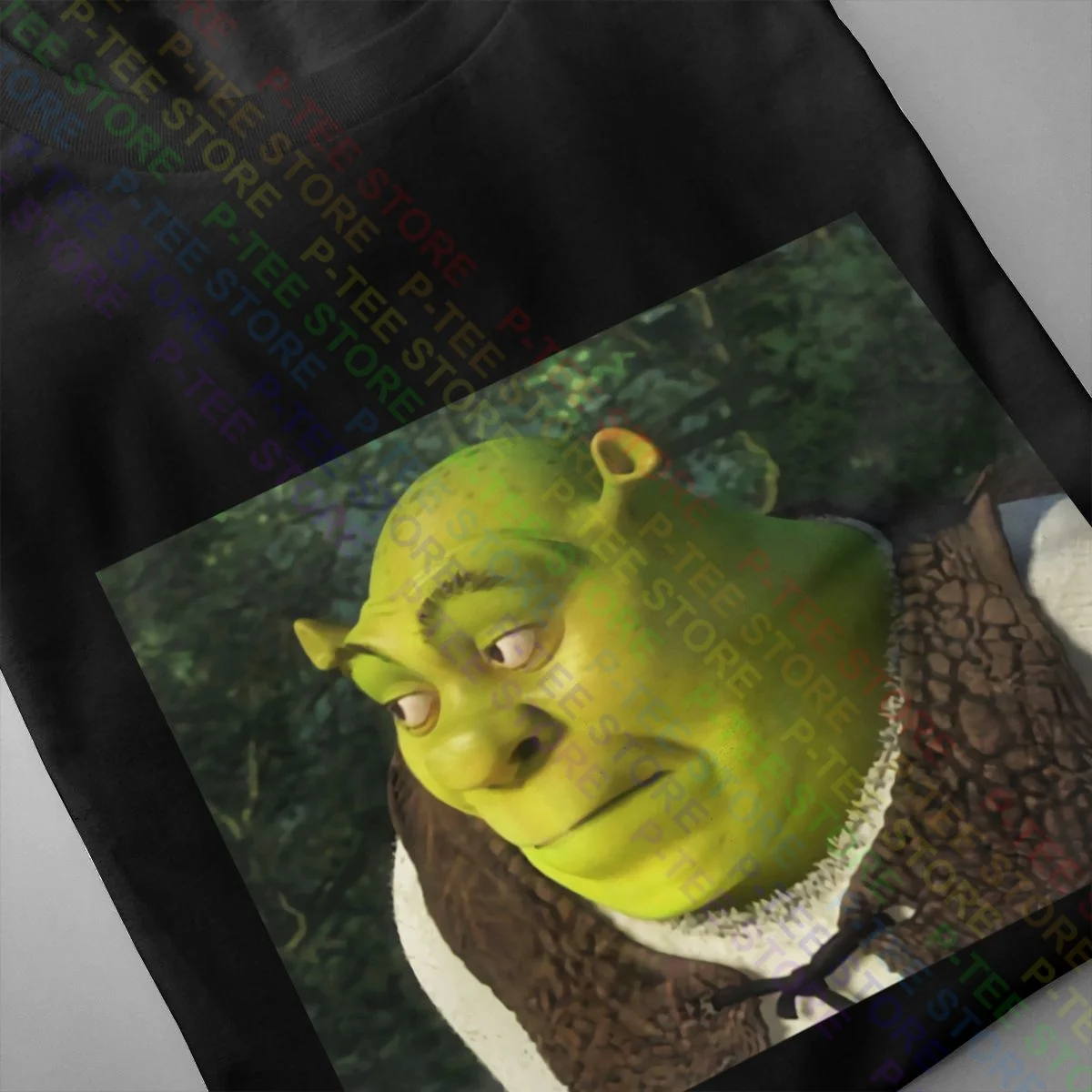 Dreamworks Mens Black Shrek Bored Meme Tee Short Sleeve T-Shirt Small 