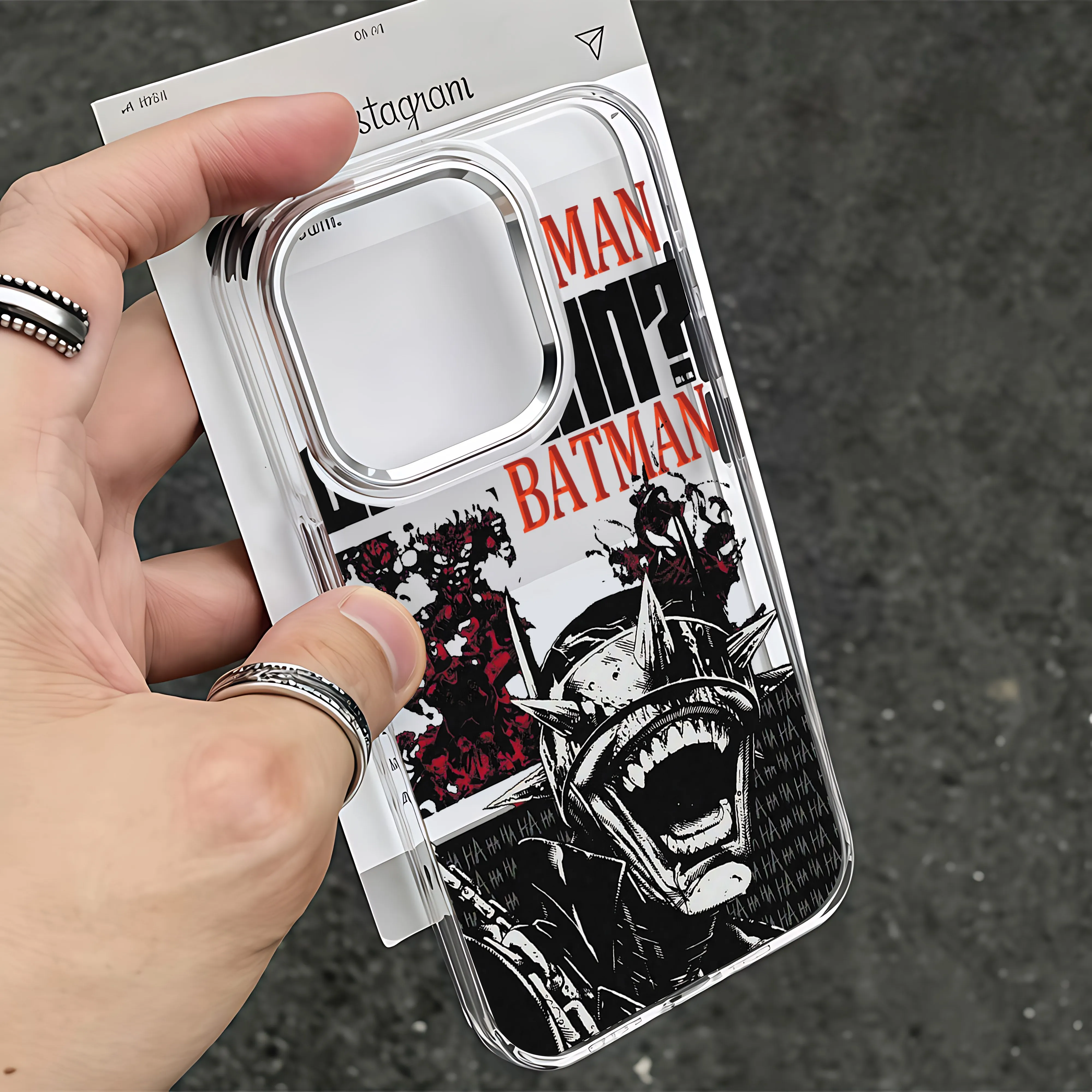 Cool Anime Batman Clear Phone Case