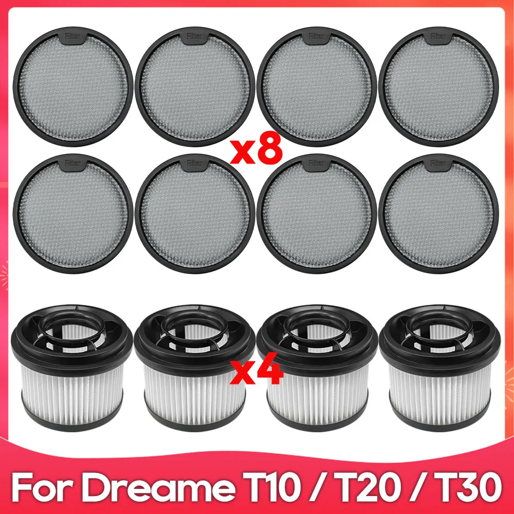 Front Filter Fit For ( Dreame T10, T20, T20 Pro, T30, T30 Neo, R10, R10 Pro, R20, Iconic Brand G9, G10 ) Part Accessory
