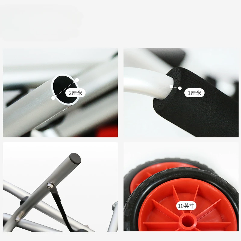 Folding trolley carrier kayak kit kayak transport trolley with two airless wheels ,suitable for kinds of kayak with plug holes