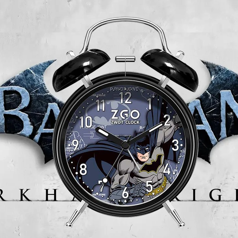 Reloj despertador de Batman para niños, esfera de dibujos animados con  retroiluminación LED, despertador de Metal, decoración de dormitorio de  niño, despertador de escritorio| | - AliExpress