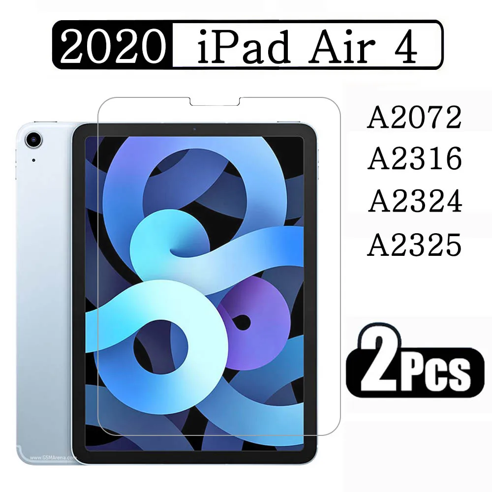 (2 Confezioni) Vetro Temperato Per Apple Ipad Air 4 2020 Air4 4 A Generazione A2072 A2316 A2324 A2325 Pellicola Proteggi Schermo Per Tablet
