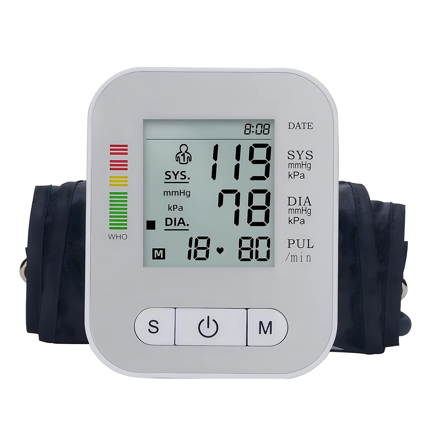 Upper Arm BP Meter Electronic Digital Blood Pressure Monitors Automatic Measurement Sphygmomanometer Blood Pressure Meter