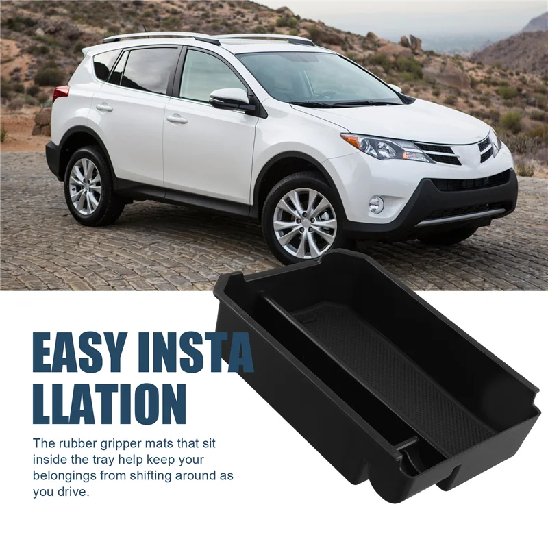 A64M-Car 중앙 콘솔 팔걸이 보관함 Toyota RAV4 2013-2018 용 팔레트 주최자 트레이 글러브 박스