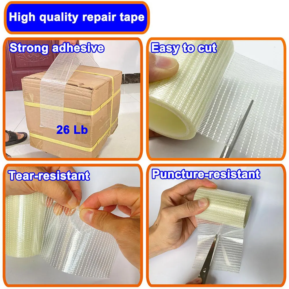 Adhesive Repair Tape Waterproof Camping Tent Repair Tape Boat Covers Repair Tape for RV Awning Tent Boat Covers