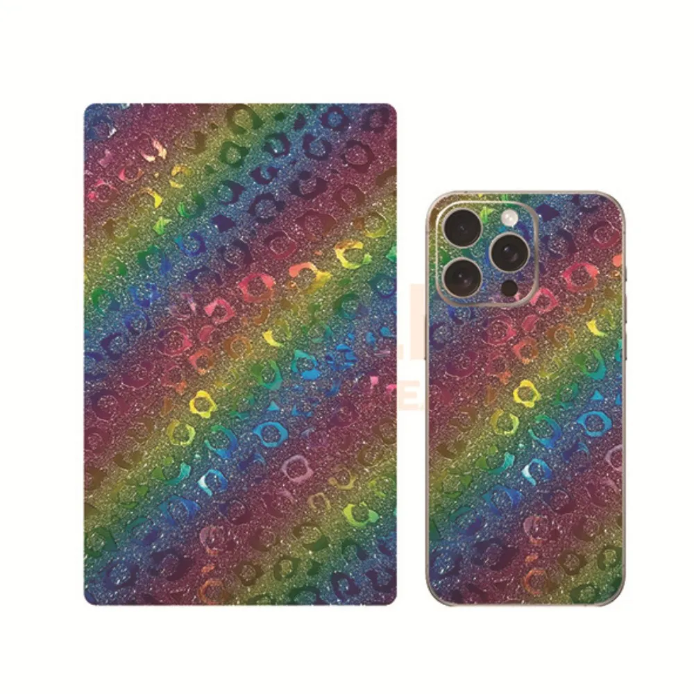 VORMIR Leopard Glitter Back Films 전화 보호기 백 스티커 모든 지능형 절단 기계용 장식 필름
