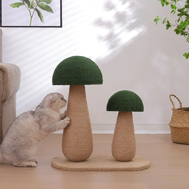 

Sisal Rope Cat Scratching Board Cat Scratching Post Wear Resistant To Crumbs Mushroom Vertical Claw Toy Cat Supplies Cat Toys