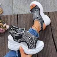 Sandales compensées élégantes et sexy à semelle épaisse, tendance, best-seller, nouveauté, confortables, grandes tailles, chaussures de plage pour femmes 4