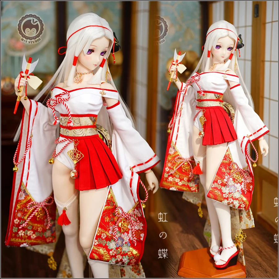 Customized gorgeous version of BJD doll clothes 1/3 improved fox Japanese kimono DDSD sexy witch clothes doll accessories