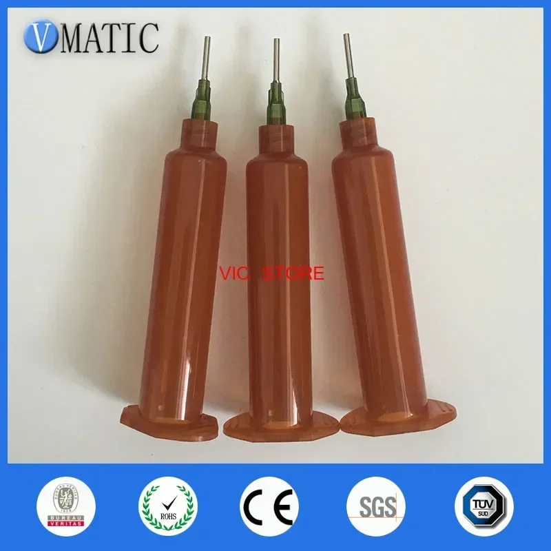 10ml Manual Single Liquid Glue Syringe Gun 10cc 1Pc With Pneumatic Barrel & Stopper Cover & Plastic Needle